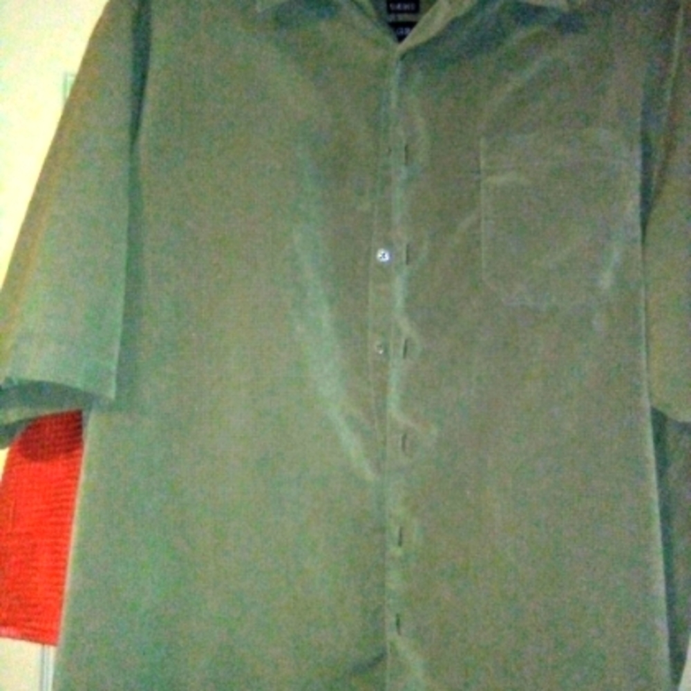 Green suade shirt